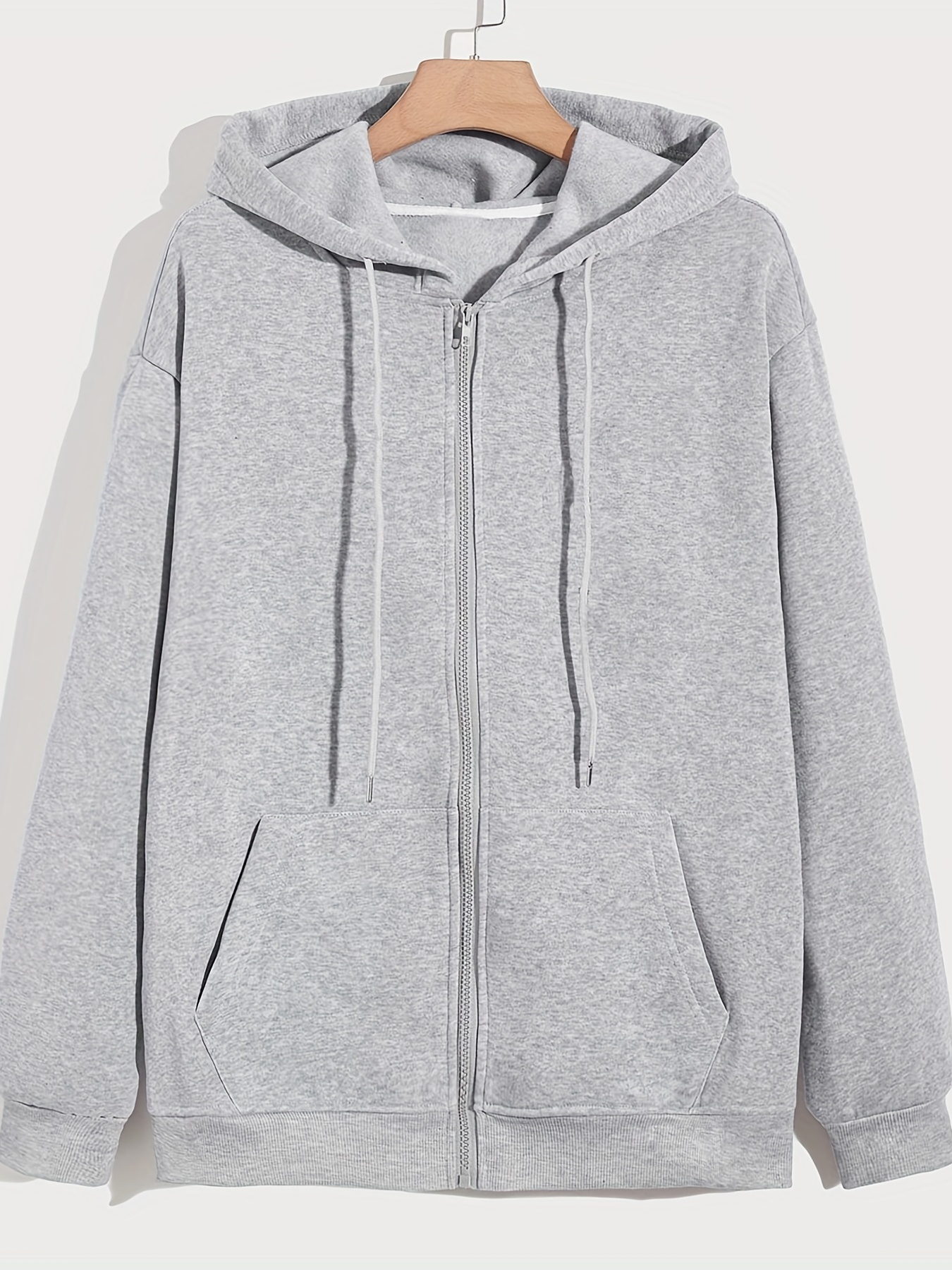 Zip Drawstring Hoodie Pocket Casual Hooded Sweatshirt Winter - Temu