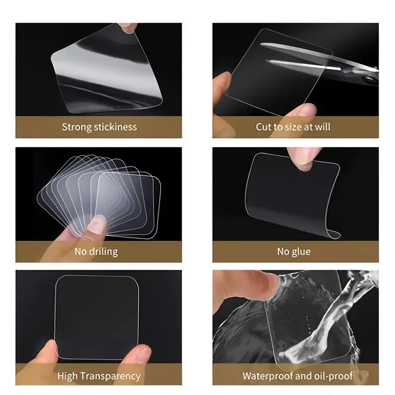 Clear Double-sided Mounting Tape Squares: Heavy-duty, Traceless Super  Sticky Gel Pads For Cell Phone, Car, Diy Craft, Home Office Wall! - Temu  France