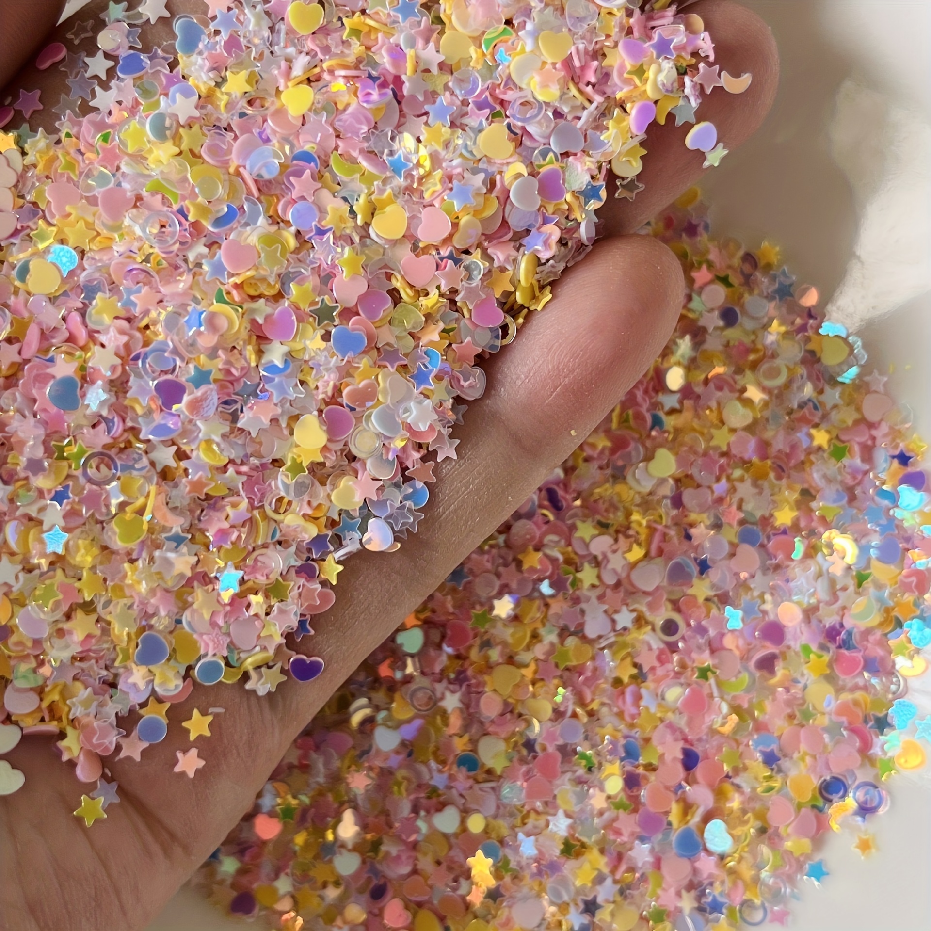 Peachy Glitter Beads
