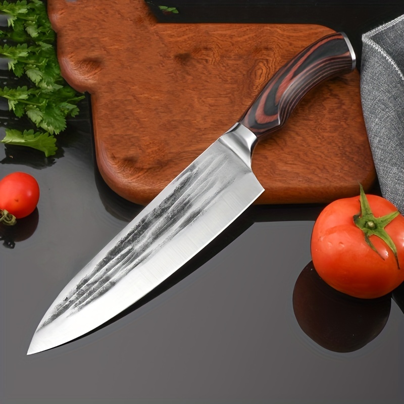1pc Professional Kitchen Chef Knife, 8in/20cm Stainless Steel Sharp Meat  Vegetable Knife with Ergonomic Handle