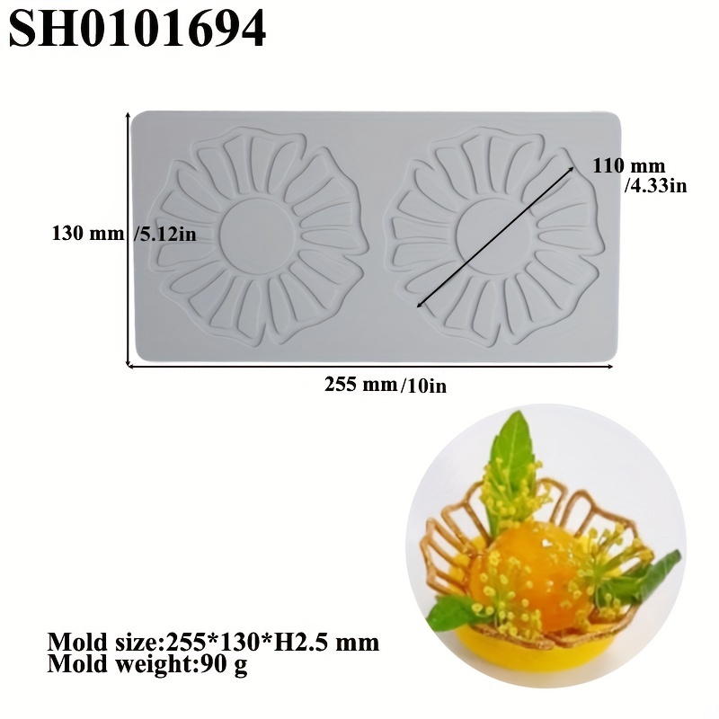 Hollow Leaf Silicone Molds Lover Heart Chocolate Molds Geometry 3D Silicone  Mould Chocolate Candy Leaf Mold Sugar Craft Cake Decoration Cupcake Top
