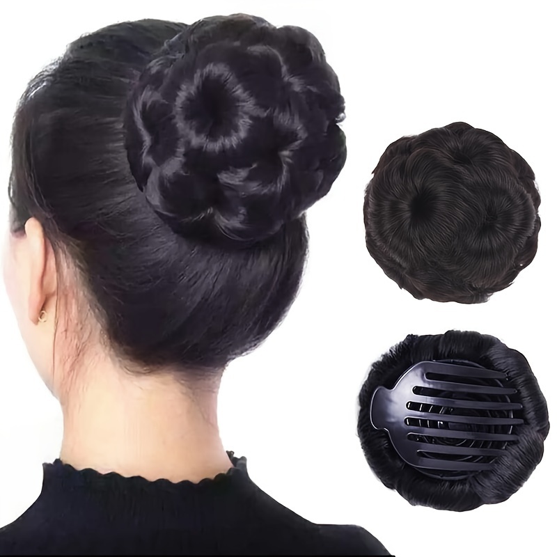 

Hair Bun For Women 9 Flower Roller Clip In Fake Hair Piece Cosplay Hair Accessories High Temperature Synthetic Fiber Hair Accessories