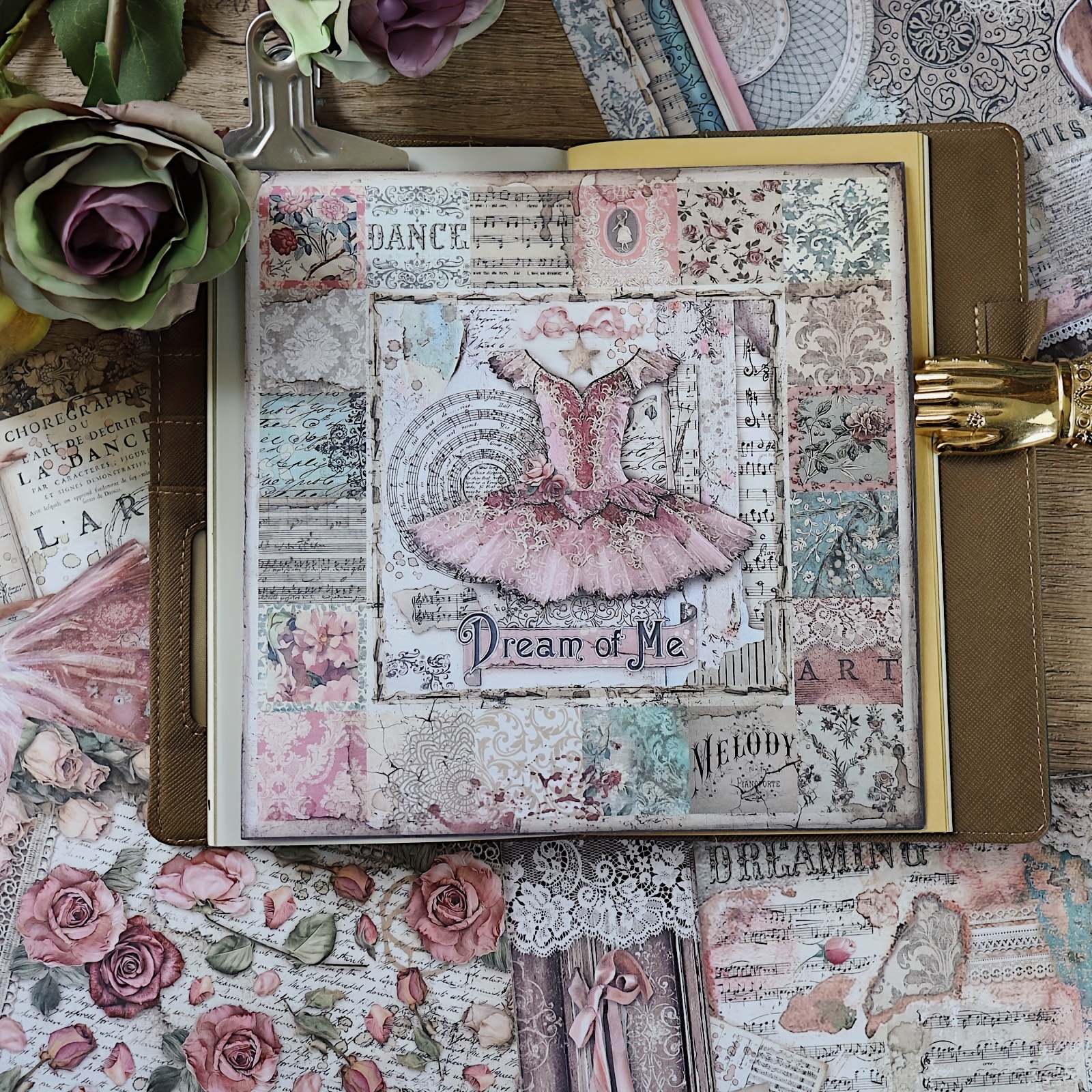 Material Paper Vintage Circus Journal For Background Diy - Temu