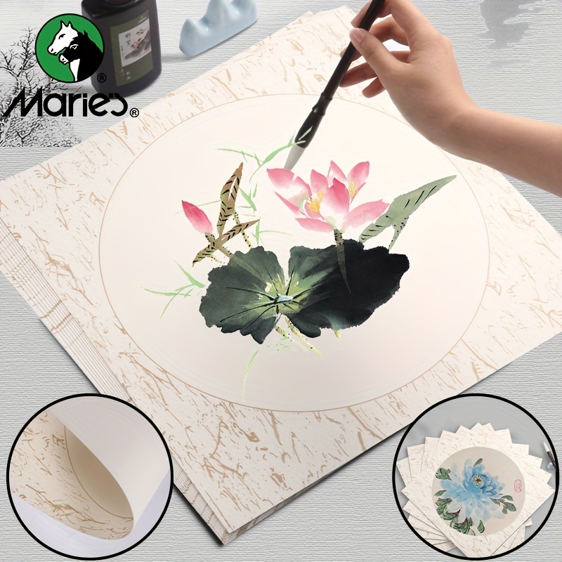 Chinese Blank Xuan Paper Raw, Calligraphy Brush Ink Writing Sumi Rice Paper  Without Grids, White Sheng Xuan Paper for Beginner & Intermediate Practice
