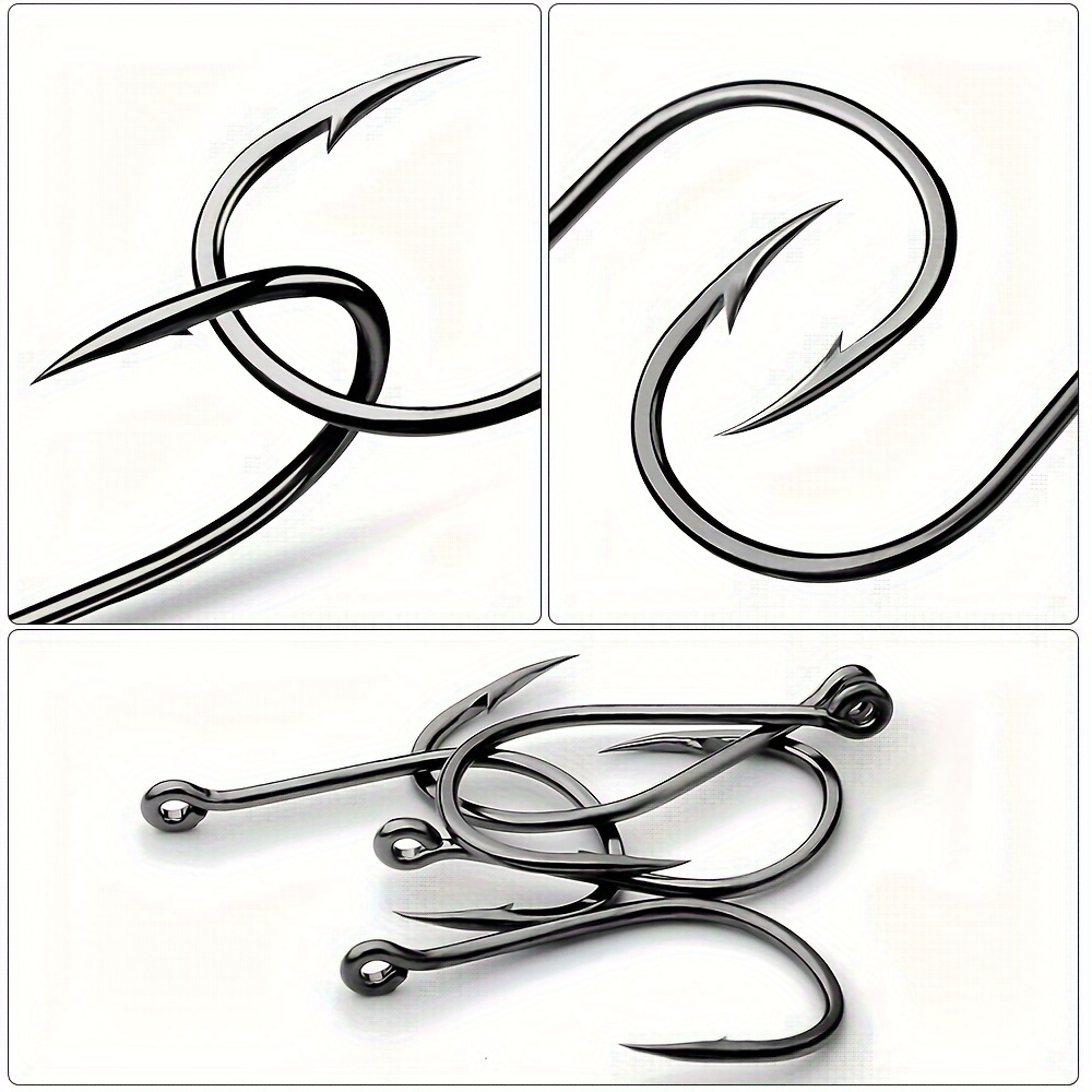 Proberos Circle Fishing Hooks Black High Carbon Steel - Temu