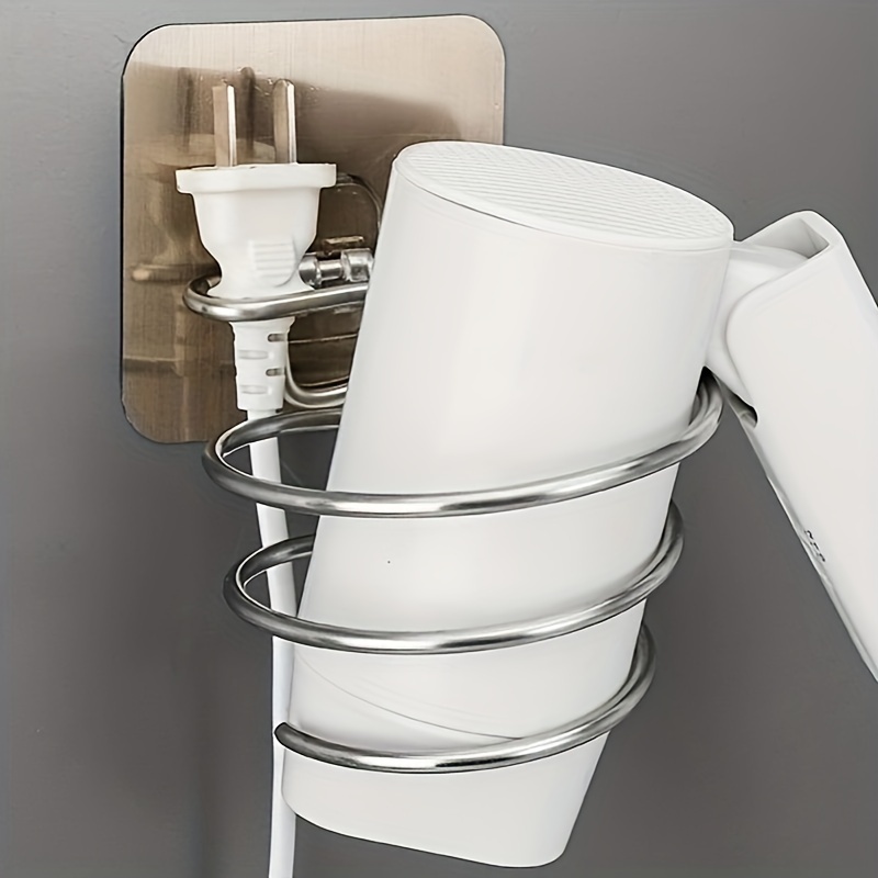 Hair Dryer Holder Wall Mount Hairdryer Stand Stainless Bathroom