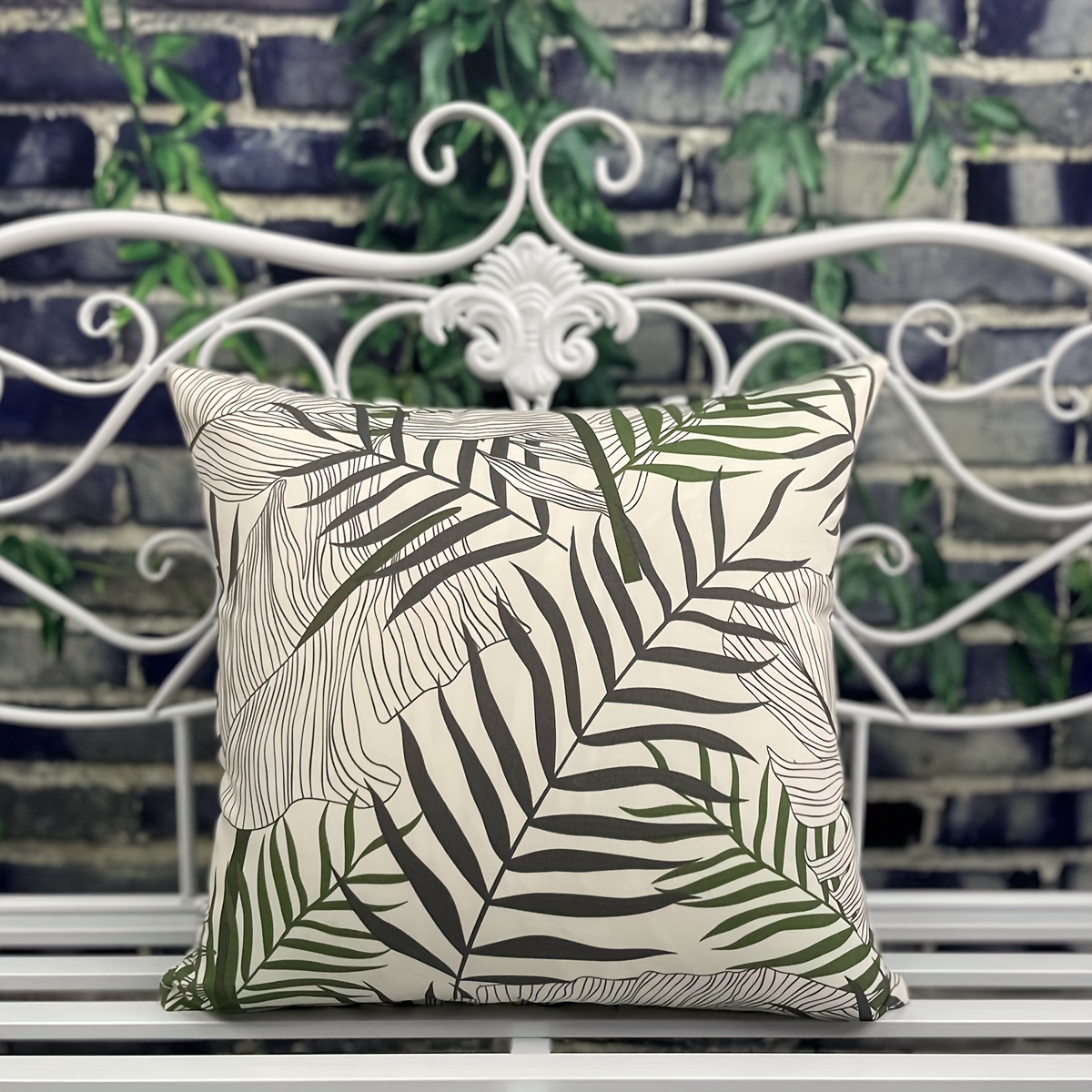Grey Waterproof Garden Cushion Covers with Included Cushion