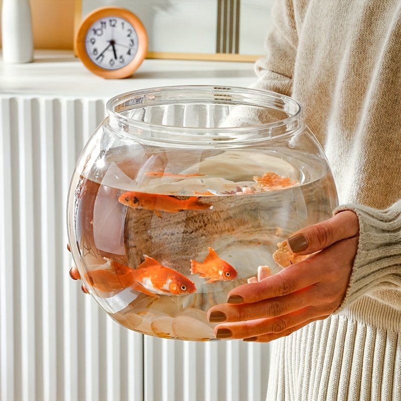 Aquarium Fish Tank Transparent Small Aquarium Goldfish Tank Round Fish Bowls