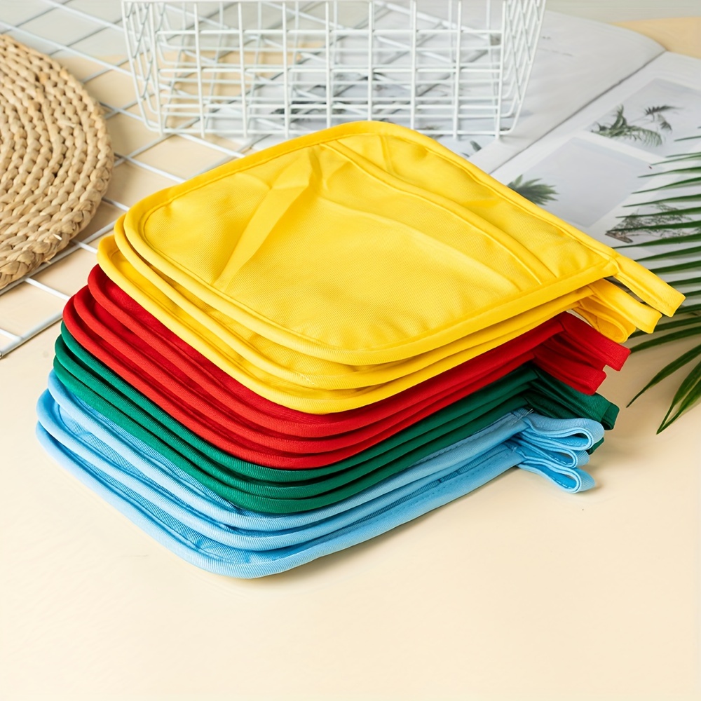 Insulation Pad Washable Cotton Cloth Pot Holder Pocket Mitts Heat Resistant  Kitchen Pad 