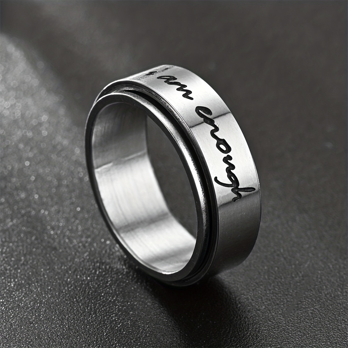 anxiety ring made of stainless steel rotatable   daily outfits suitable for men and   gift for   Product details 3