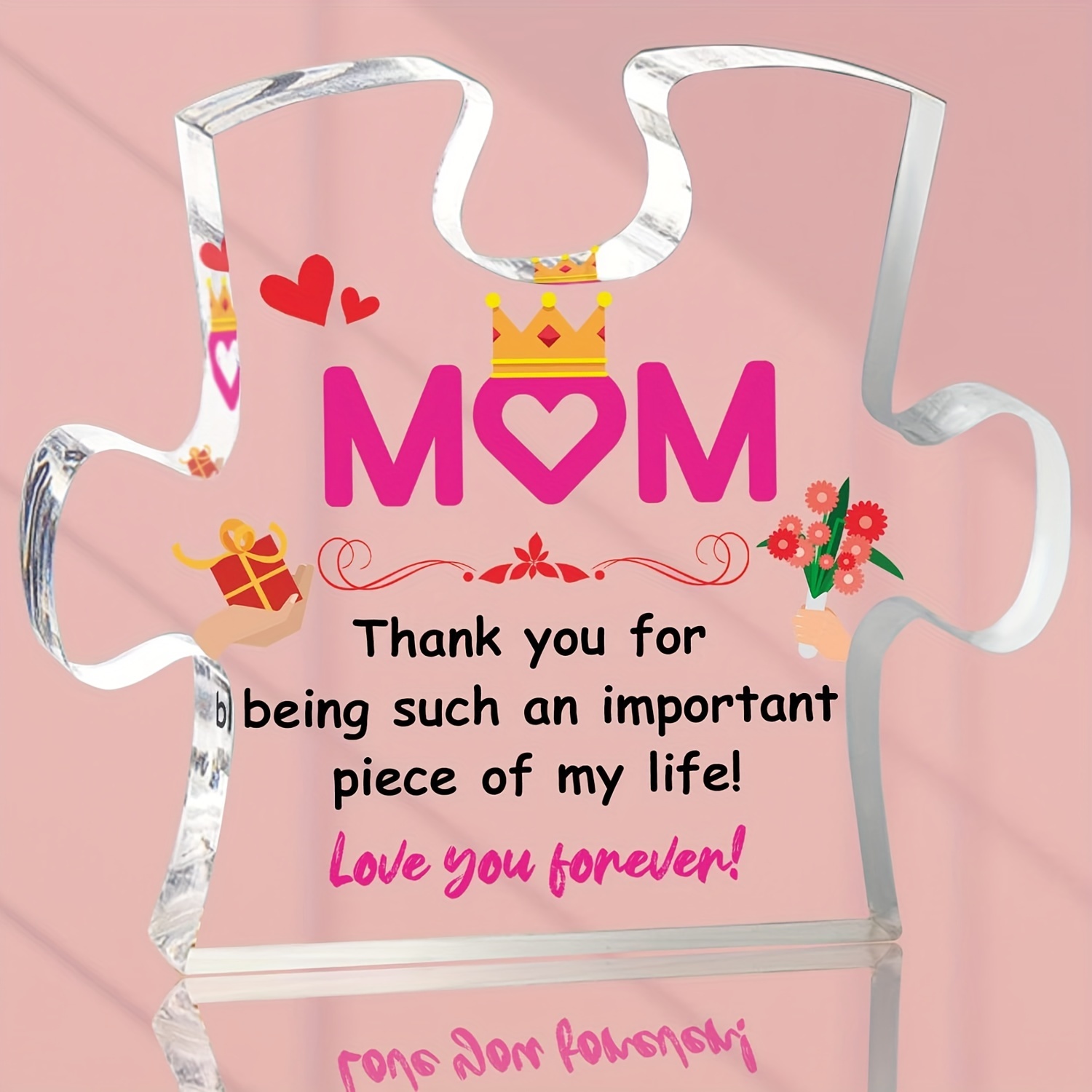 Birthday Gifts for Mom - Engraved Acrylic Block Puzzle Mom Present 4.1 x  3.5 inch - Cool Mom Present…See more Birthday Gifts for Mom - Engraved