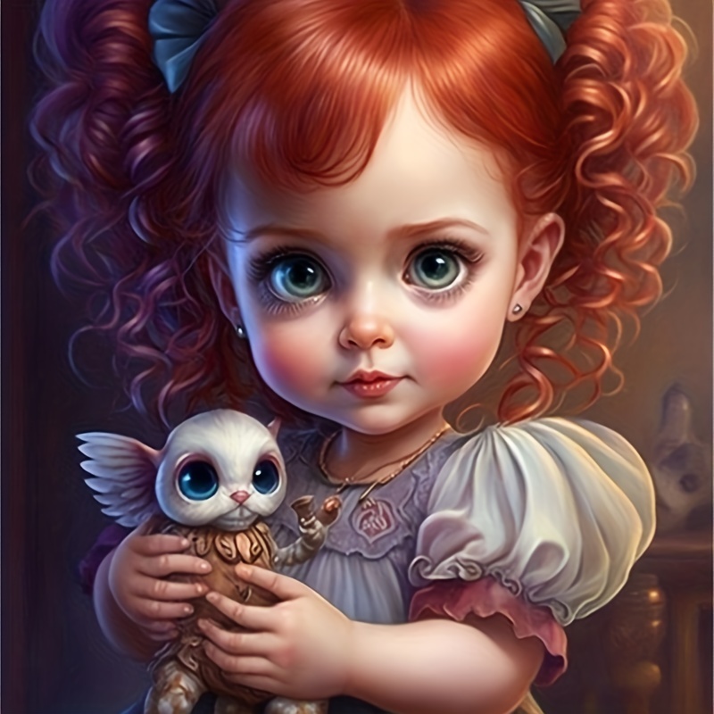 5d Diamond Painting Set, Character Design Of A Little Girl, Suitable For  Adults Or Beginners To