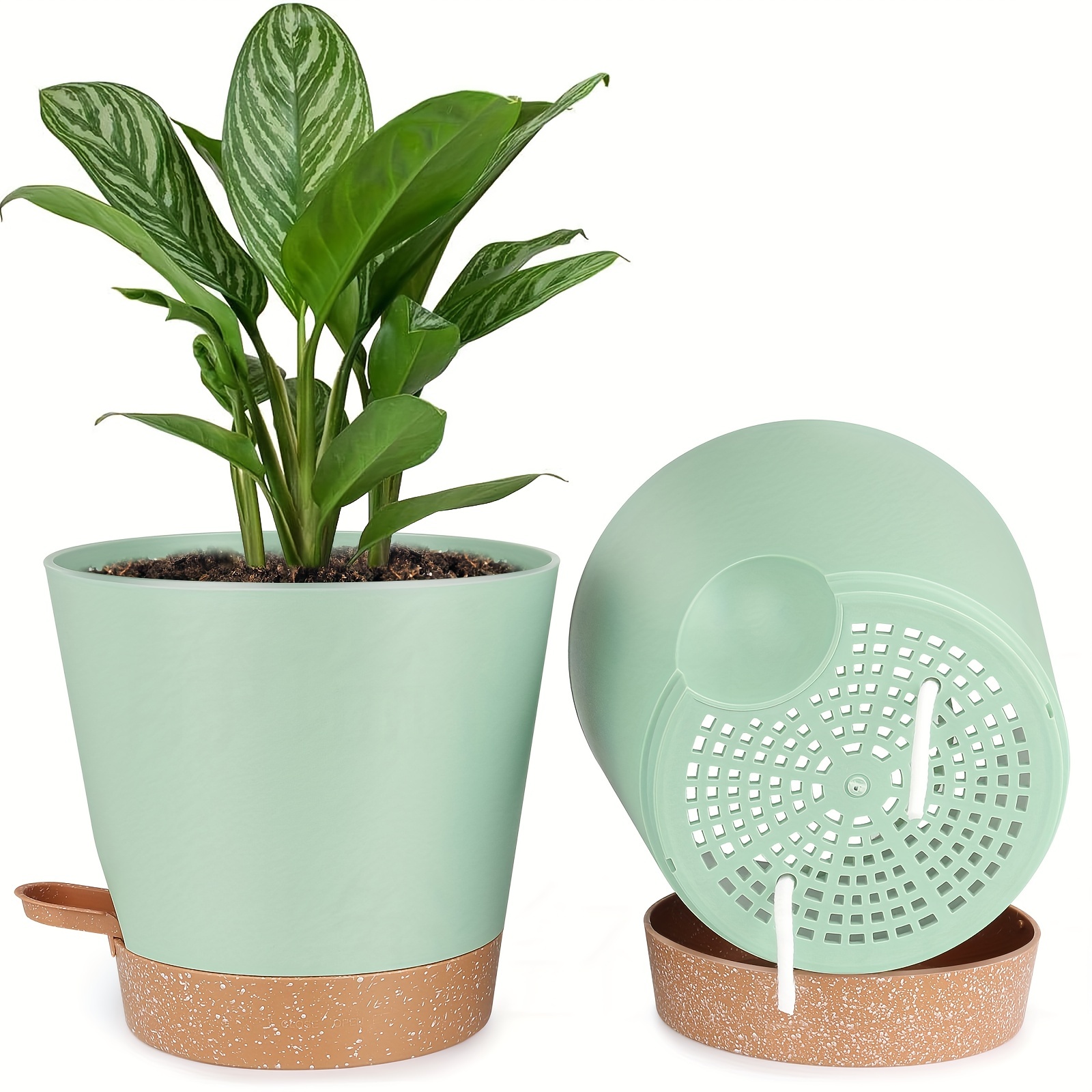 Amater 8 pièces pots de fleurs lents hydroponique-pot de jardinière à arrosage  automatique avec niveau - DIAYTAR SÉNÉGAL