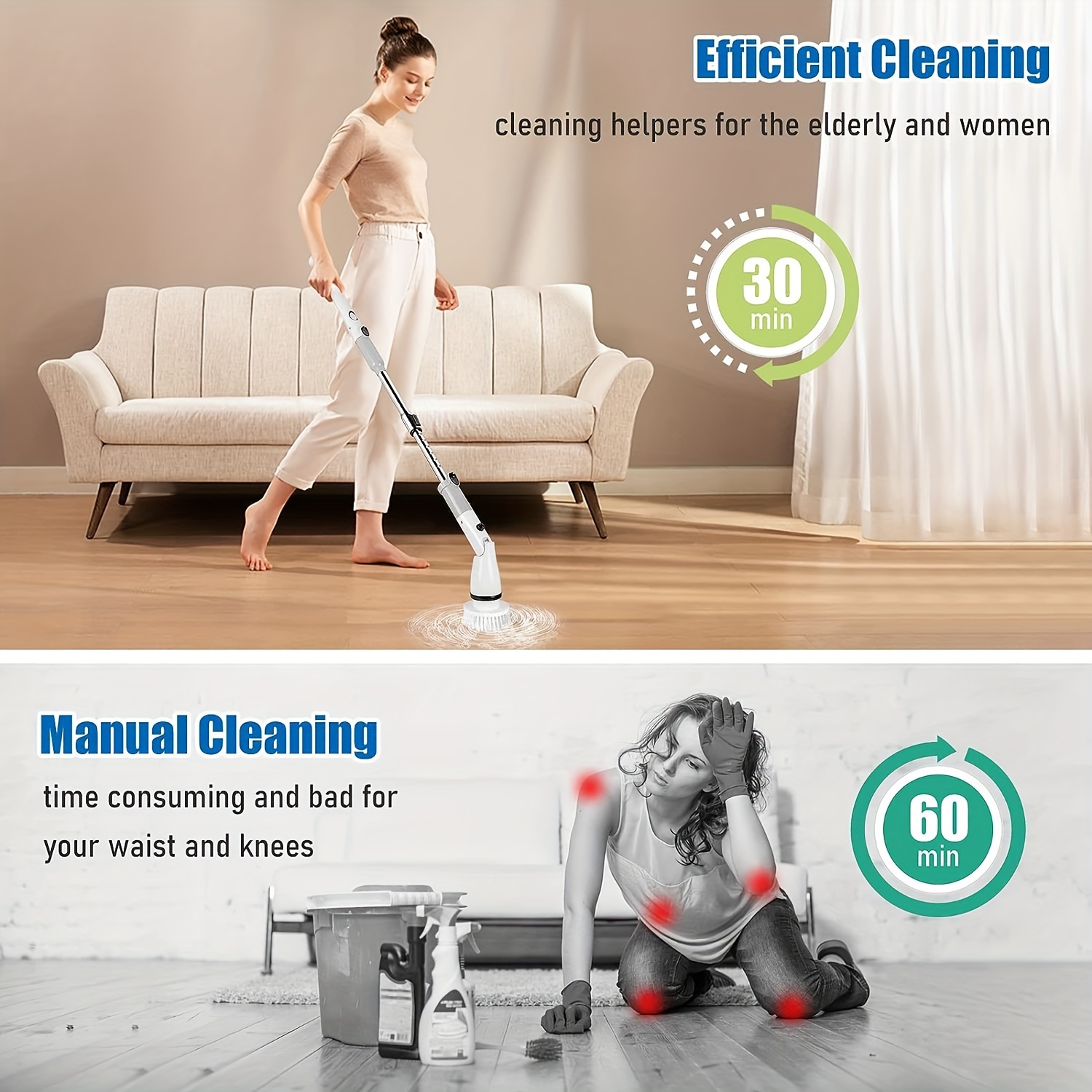 4 In 1 Mini Portable Electric Cleaning Scrubber 4 Heads Electric Spin Household  Cleaning Brushes for Kitchen Bathroom Floor Shower Tile Tub Home Cleaner  Family Cleaning Helper 