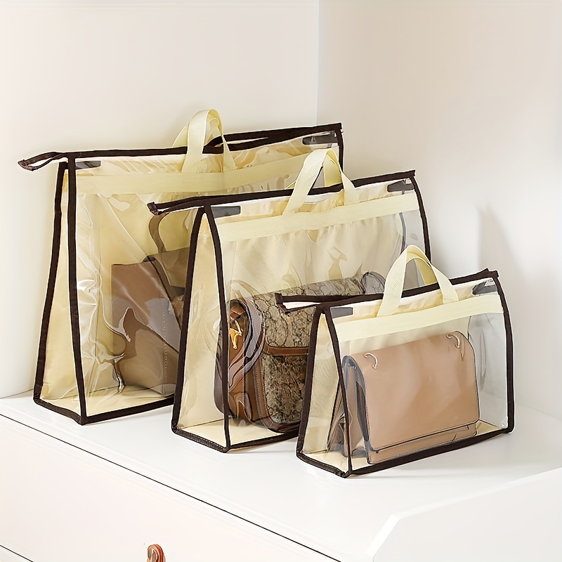 Breathable Moisture-Proof Dust Bag Handbag Wardrobe Storage Transparent Bag  S-XL