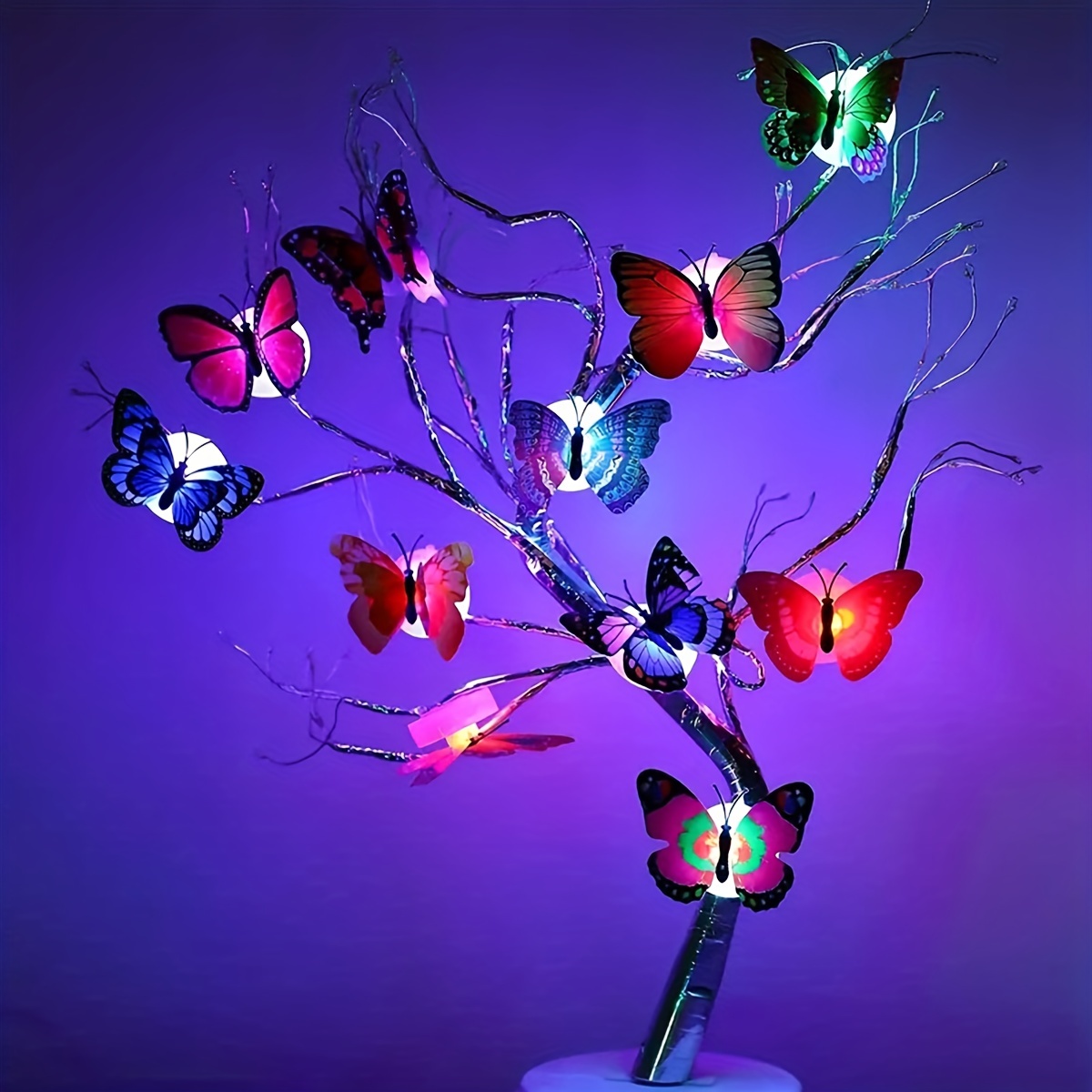 Led 3d butterfly wall shop lights