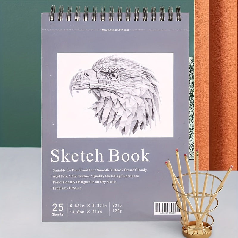 A5 Black Sketchbook 100 Sides Blank Sketch Books Hardback - Temu