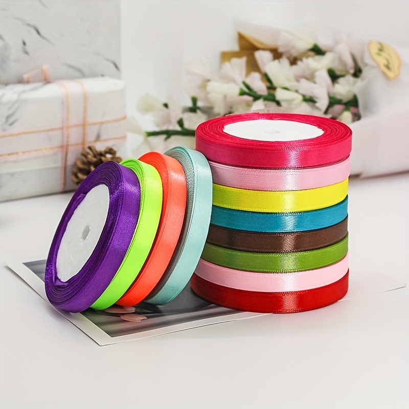 1pc 1cm Wide & 22m Long Satin Ribbon For Gift Wrapping, Cake Baking,  Wedding Decoration, Candy Box And Gift Box