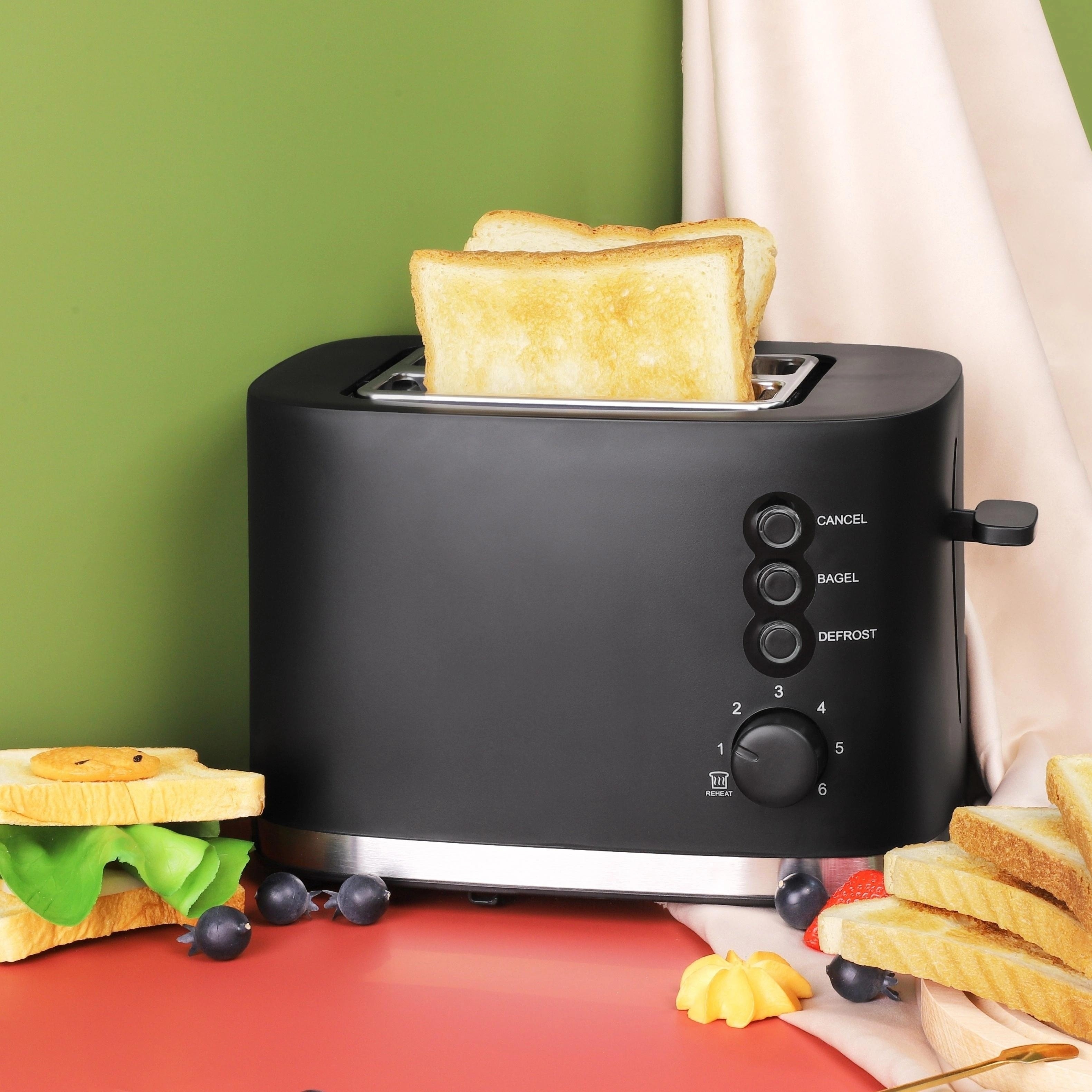 2 Plactic Toaster With Extra Wide Slot 6 Browning - Temu