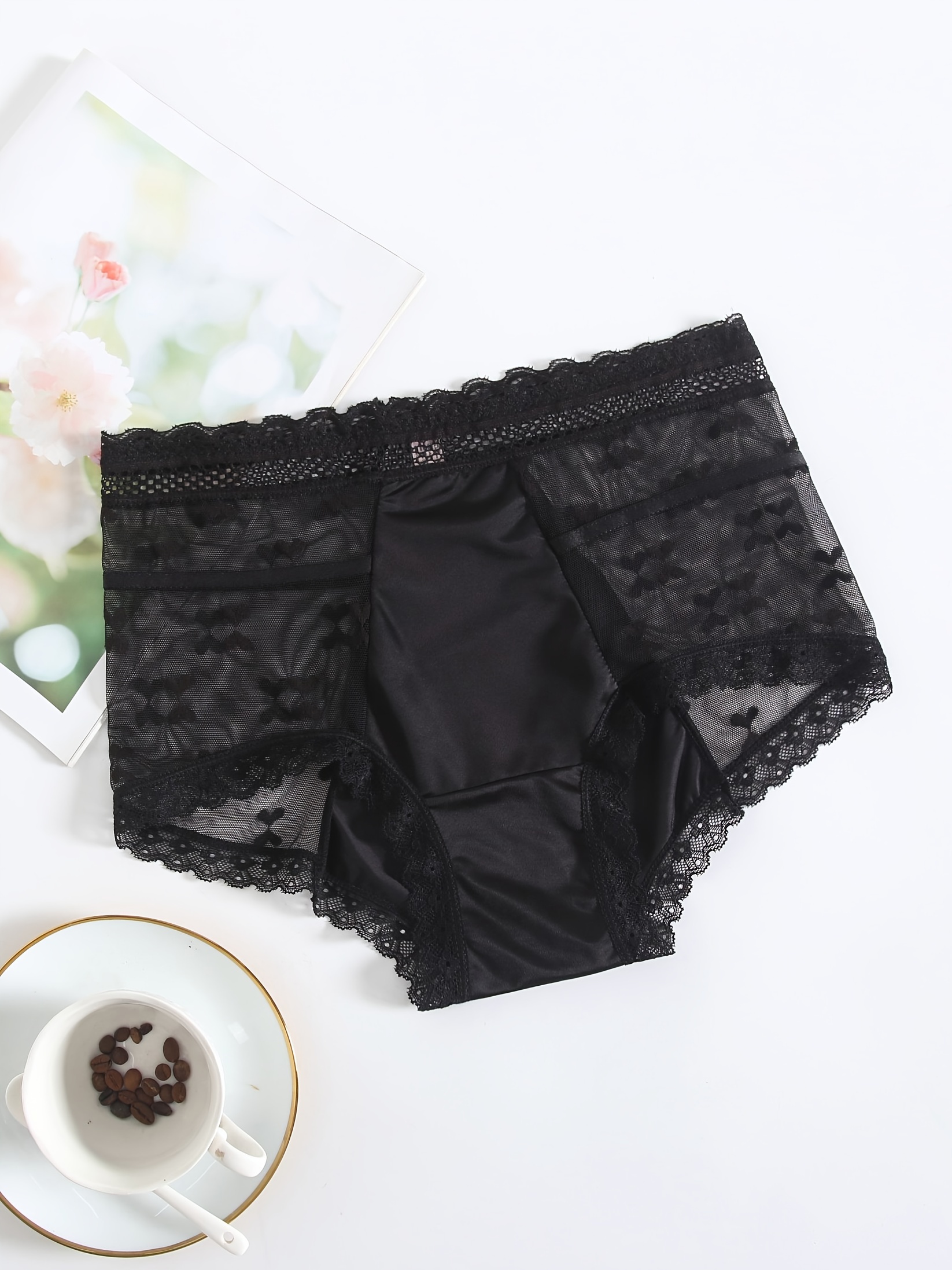 lace panel panties