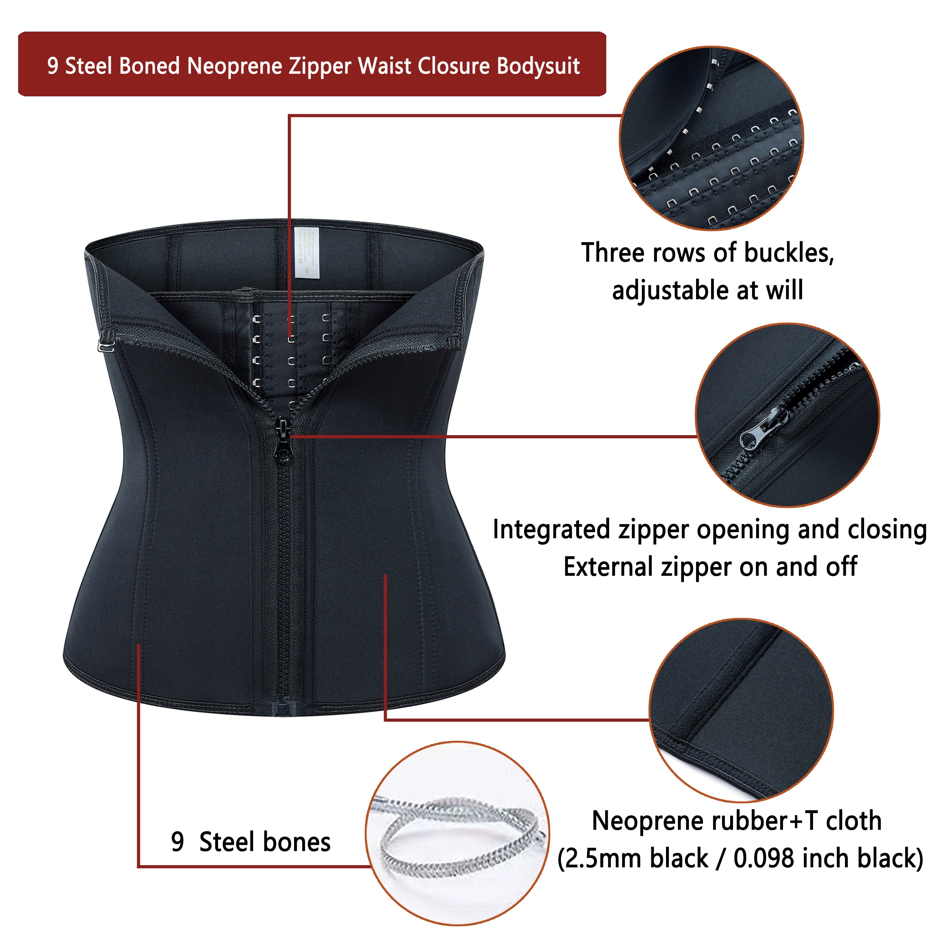 Safe Effective Sports Belt Breathable Rubber Girdle Latex Waist Trainer  Comfortable Nylon Abdominal Control for Fitness Body