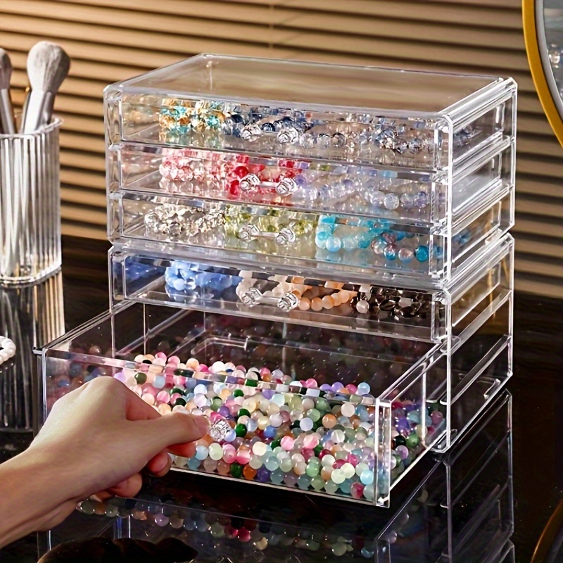 Bead Storage Box Glass Crystal Loose Beads Desktop Jewelry - Temu