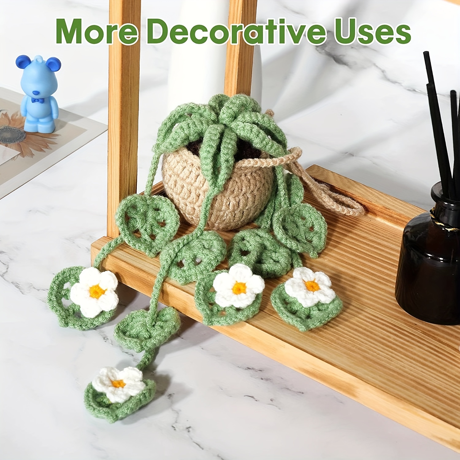 Handmade Creative Weaving Car Hanging Ornaments Rearview Mirror Decoration Accessories, Car Interior Decoration Aromatherapy