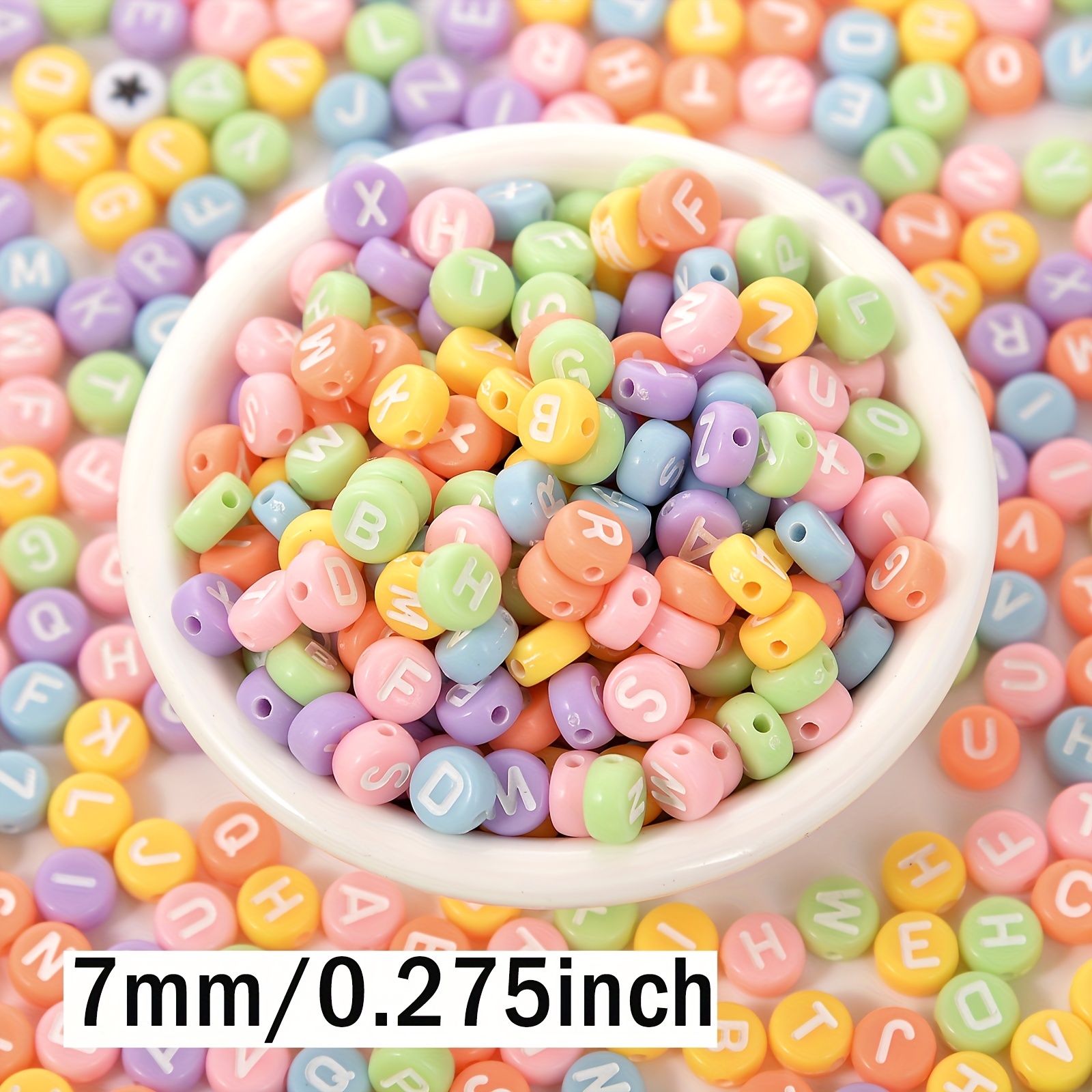 POP! Possibilities 7mm Beads - Alphabet on White by POP!