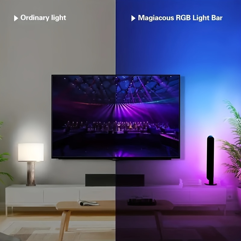 Barra De Luz Led Rgb Wifi Para Tv Gamer Living Alexa Google Home