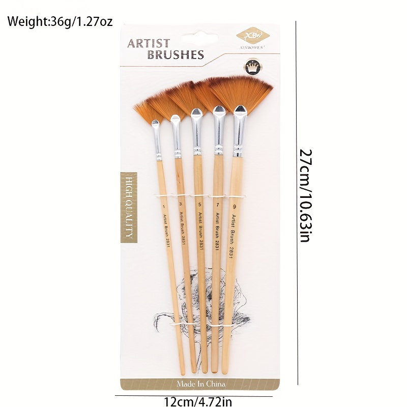 Corot Paint Brushes Sets Nylon Hair Watercolor Brushes - Temu