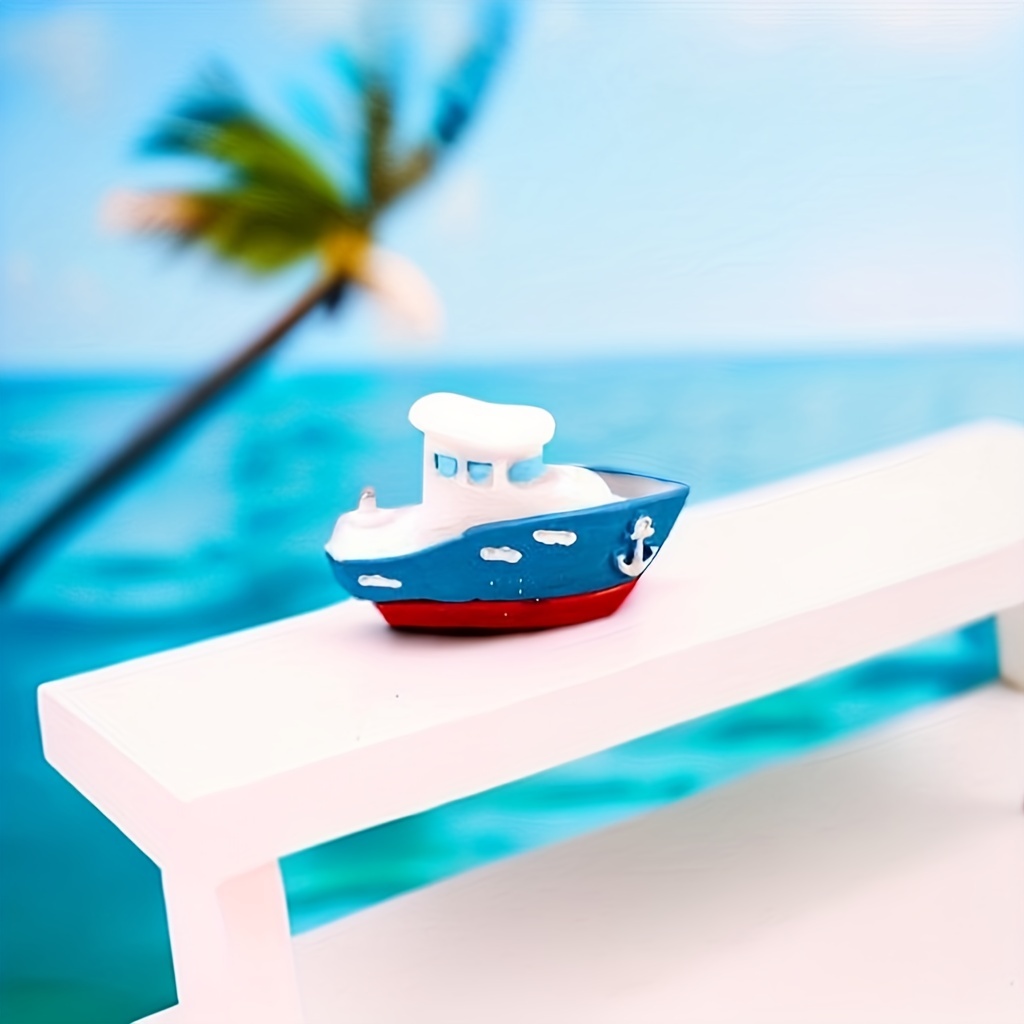 1pc Cute Boat Shaped Decoration Craft Aquarium Ornament Craft Decor Boat  Micro Landscape, Free Shipping On Items Shipped From Temu