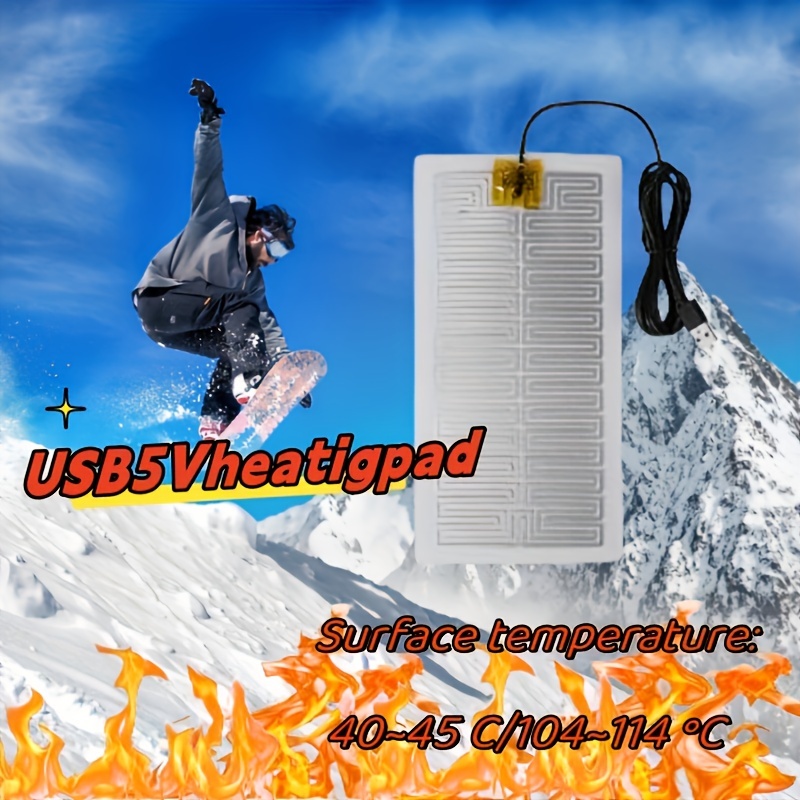 Placa calefactora portátil de invierno, 1 unidad, USB calefactor