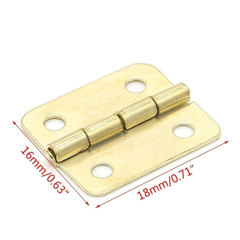 YCSJ 40 Pieces Jewelry Box Hardware Hinges Satin Silver,Mini Nickel Hinges  for Wooden Box, Small Hinges for Handmade Crafts (40, Satin Silver) 