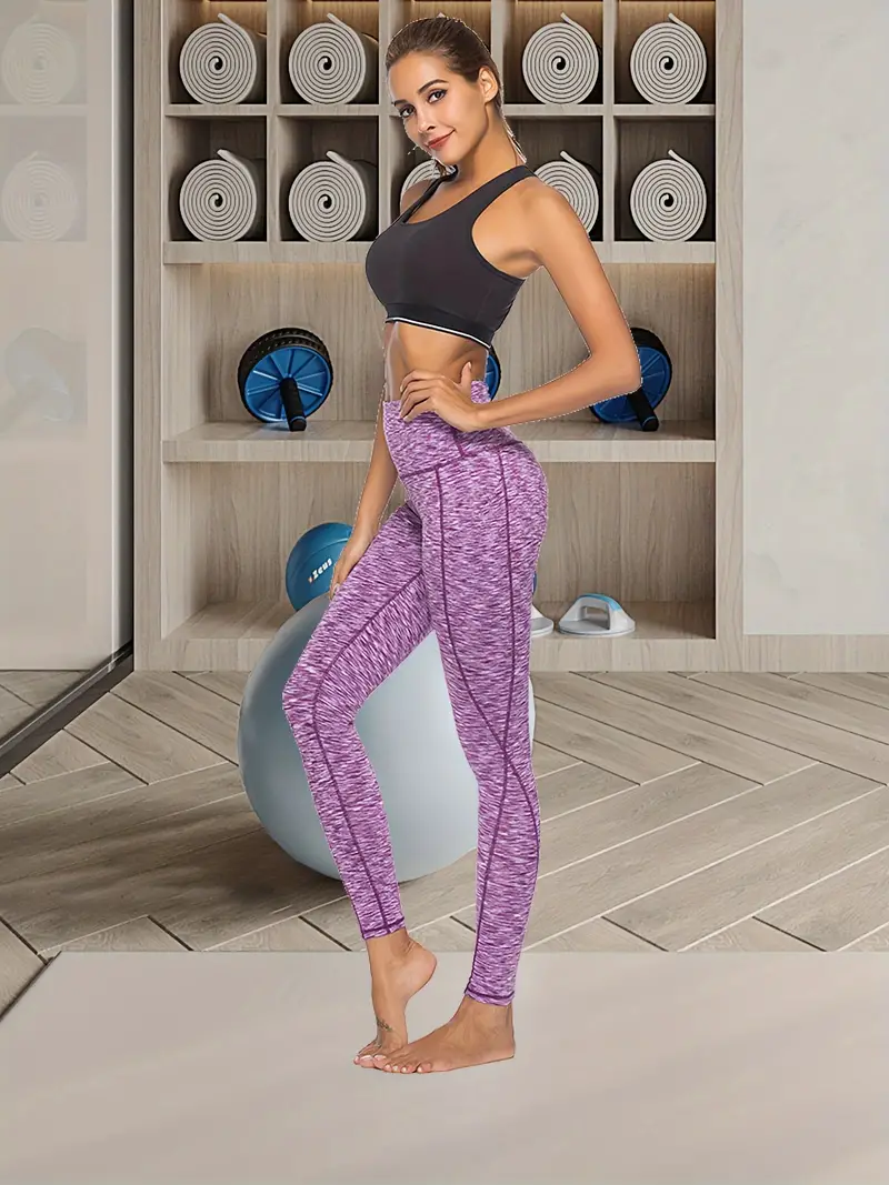 High Waist Yoga Pants Workout Pants For Women Stretch Yoga - Temu Canada