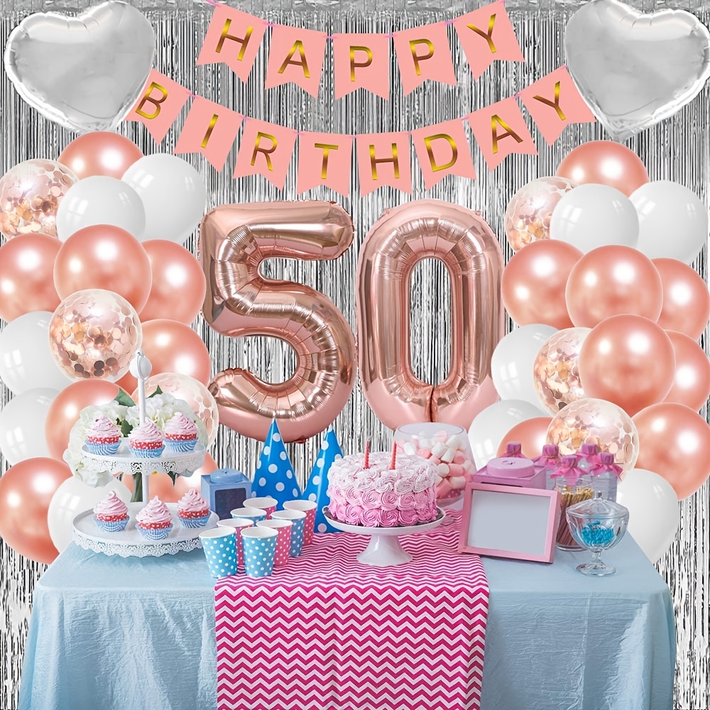  Decoraciones de cumpleaños 50 para mujeres, mamá - 50