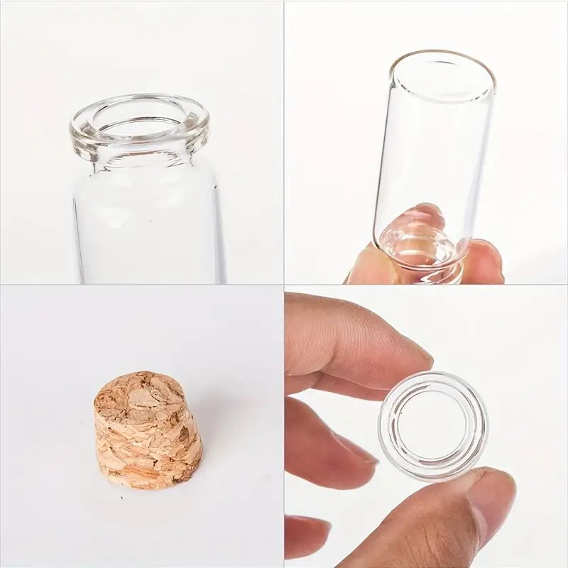 Mini Glass Jars With Cork Stoppered, Diy Decorative Tiny Glass Jars Gifts, Mini  Small Cork Bottles, Storage Containers For Wedding Party Supplies Art  Crafts - Temu