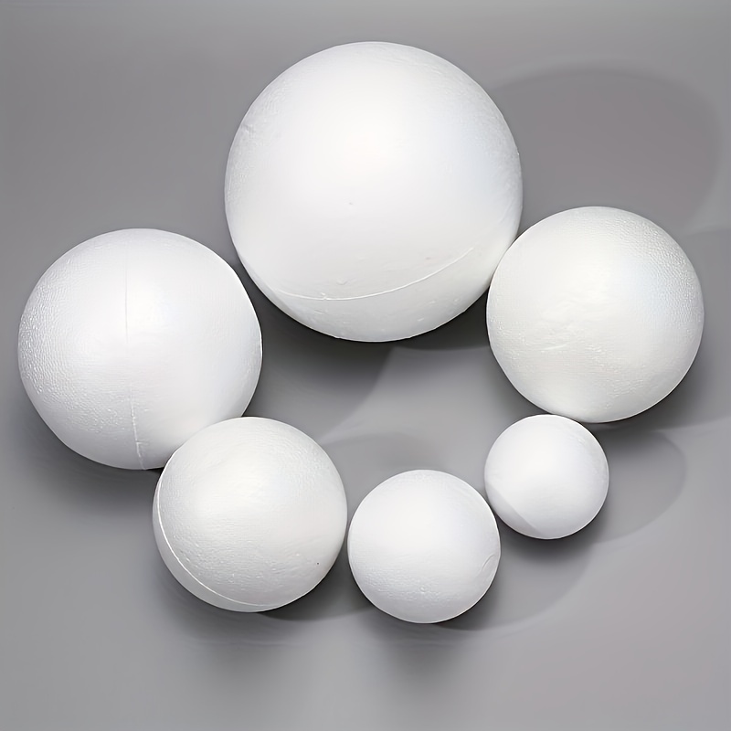 6 Pack Foam Balls for Crafts, 4-Inch Round White Polystyrene 4inch-6Pcs