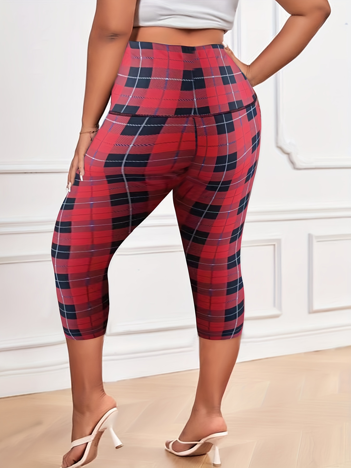 Leggings esportivas plus size leggings capri femininas plus - Temu Portugal