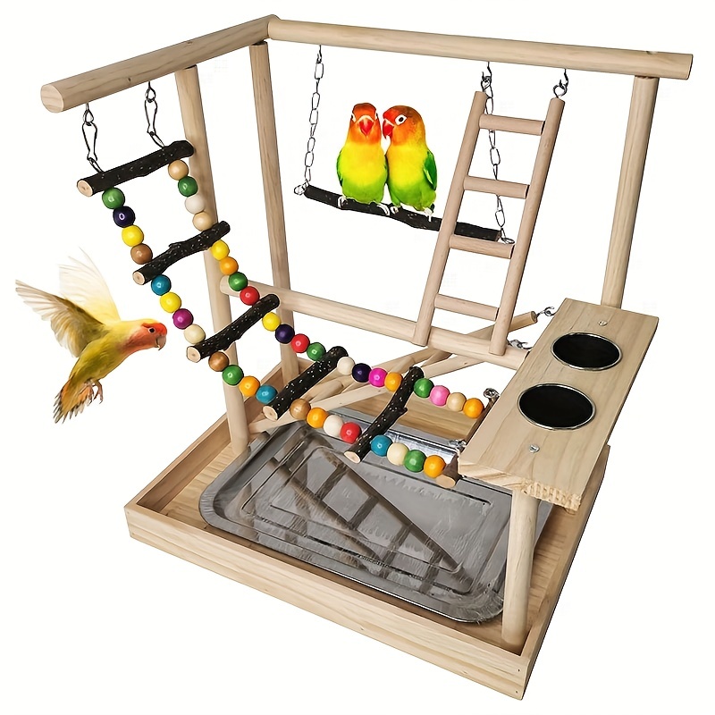 Bird Play Gym Perches Swings Toys Perfect Conures Cockatiels - Temu Georgia