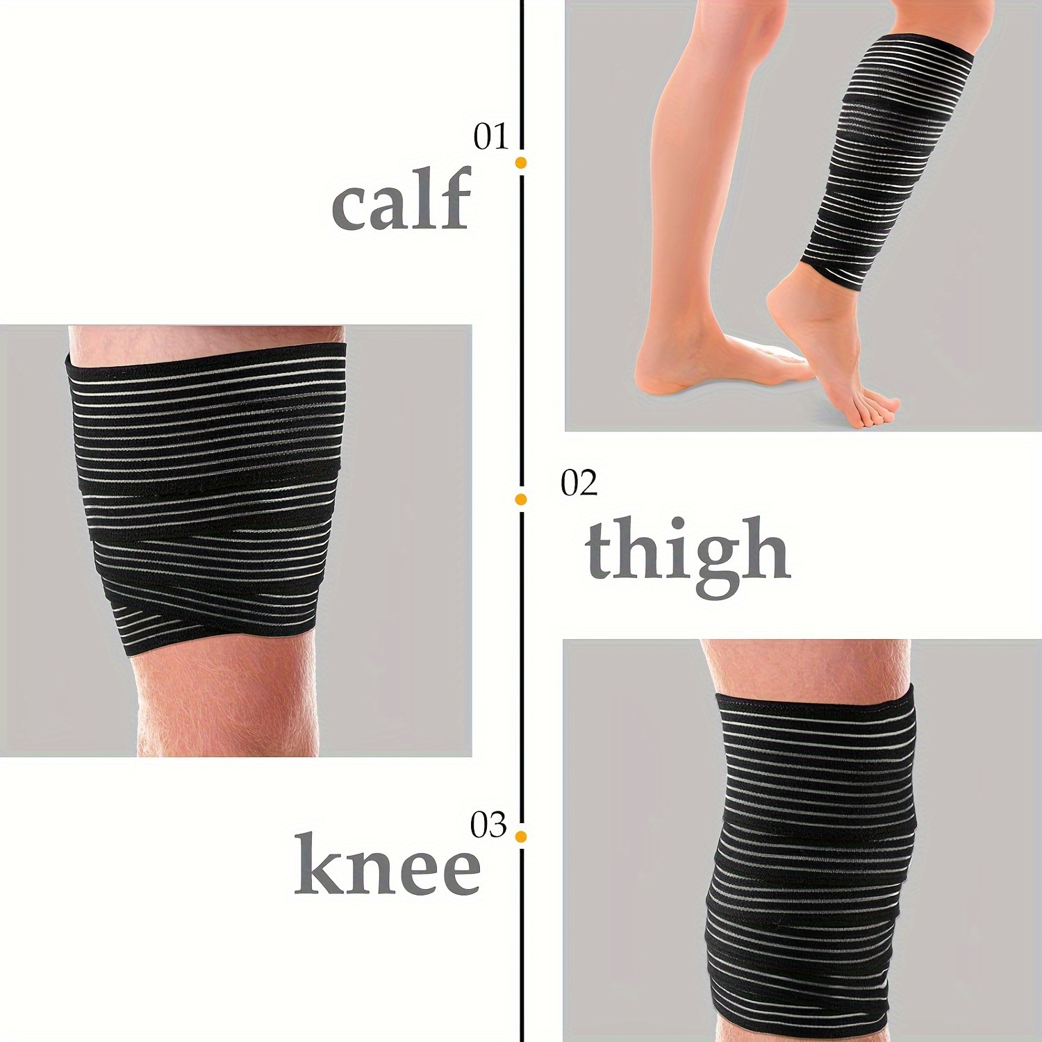 Thigh Support Compression Sleeve Brace Hamstring Wrap Leg Bandage