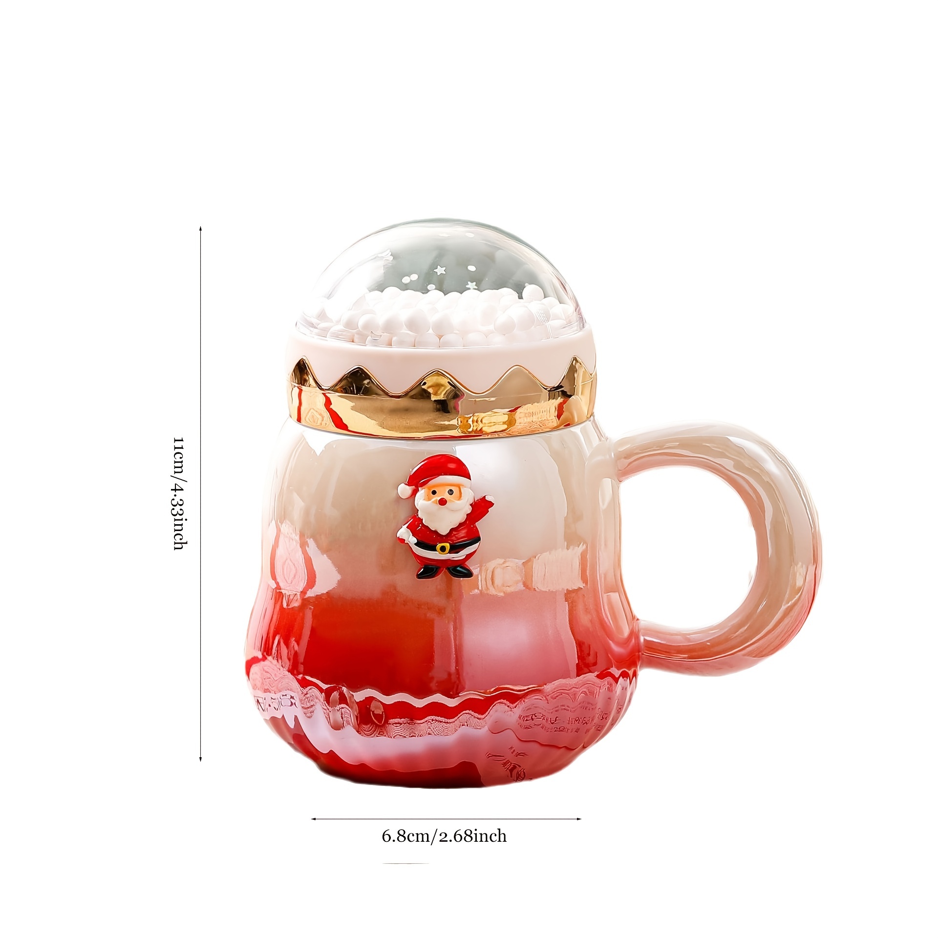 Didiseaon 1pc Santa Claus Ceramic Water Cup Ceramic Mug Cup Christmas Santa  Mug Santa Head Drink Cup…See more Didiseaon 1pc Santa Claus Ceramic Water