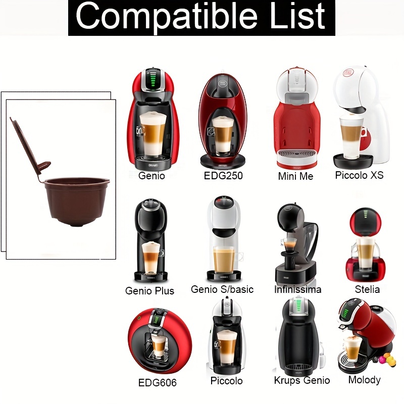 Cápsula de café de acero inoxidable para Dolce Gusto, filtros reutilizables,  rellenables, compatibles con Nescafé Dolce