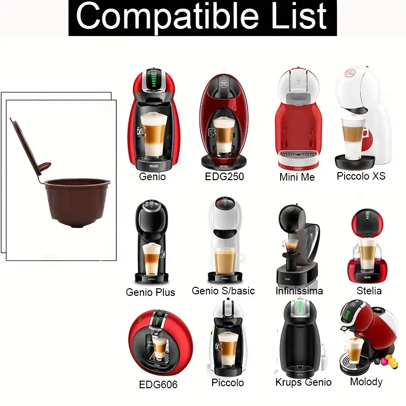 Acquista Capsule di caffè riutilizzabili Filtro caffè universale  riutilizzabile compatibile con Dolce Gusto, con cucchiaio, pennello
