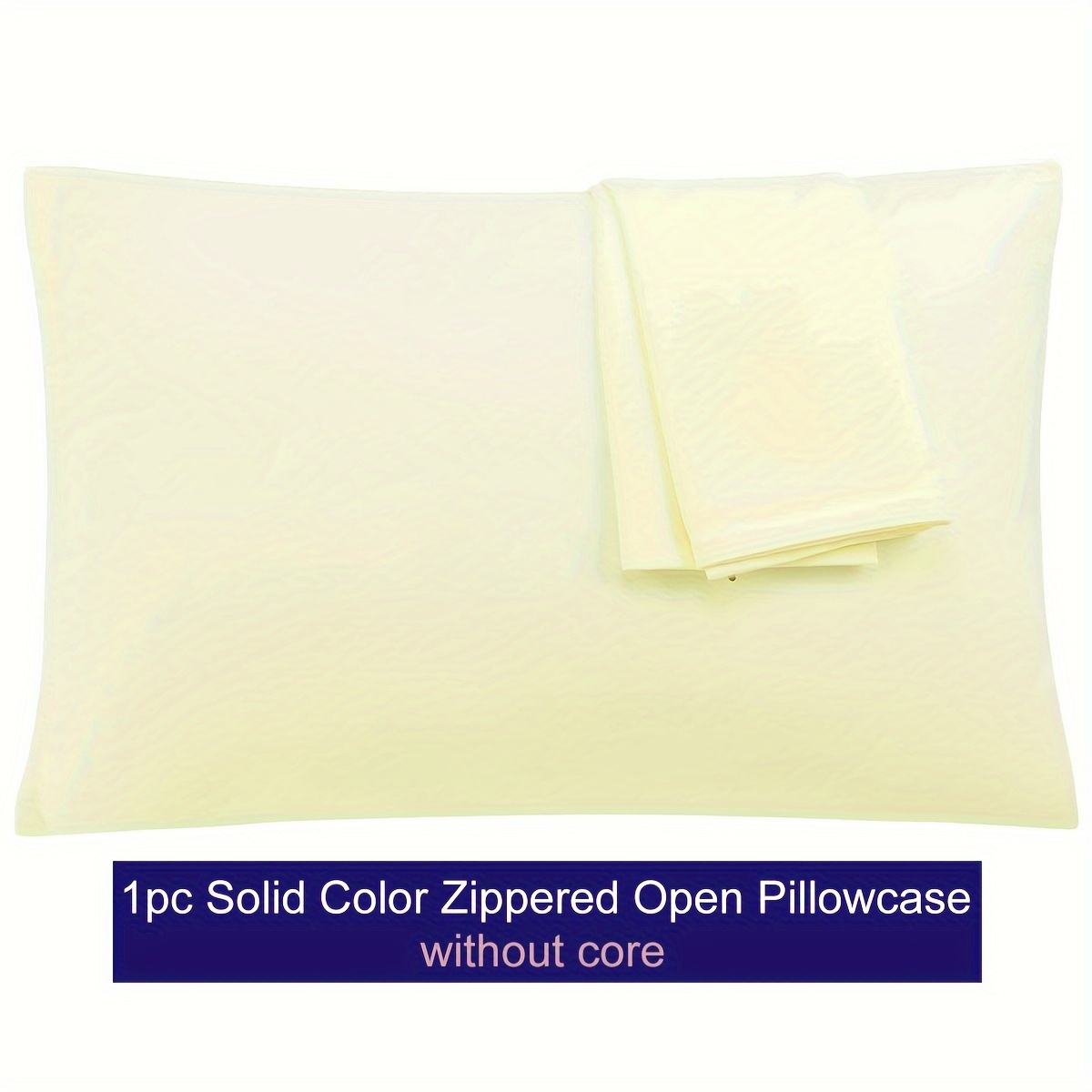 soft breathable microfiber pillowcase with zipper closure solid color multiple sizes   details 9