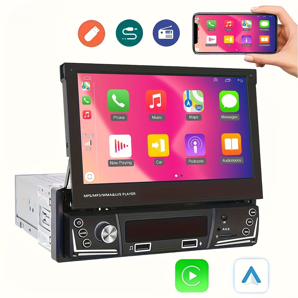 1din 7 Hd Auto stereo touchscreen unterstützung Fm Aux Usb - Temu