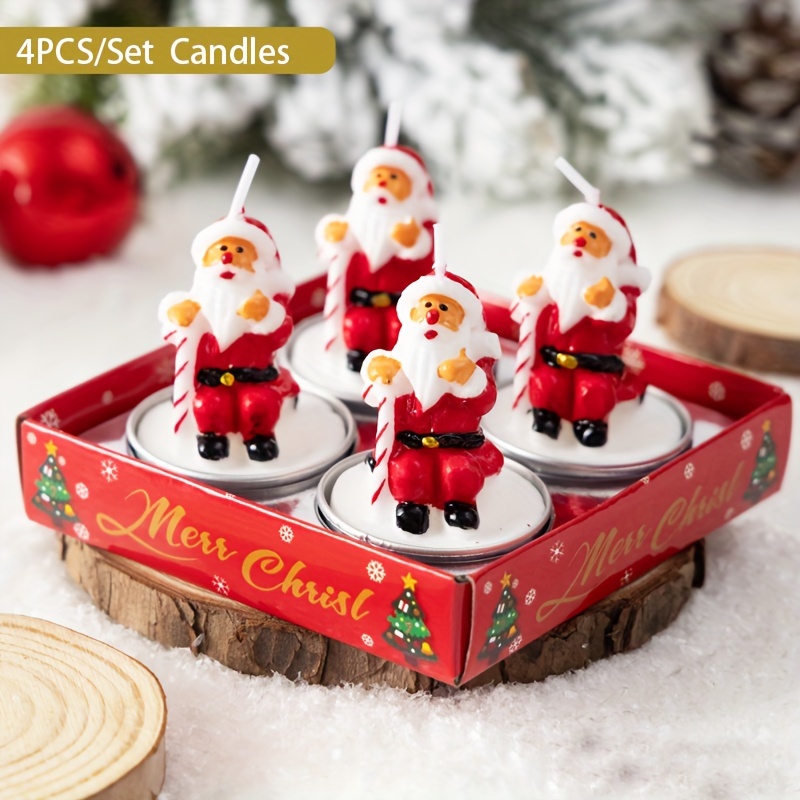 Cartoon Christmas Eve Small Candles Christmas Snowman - Temu