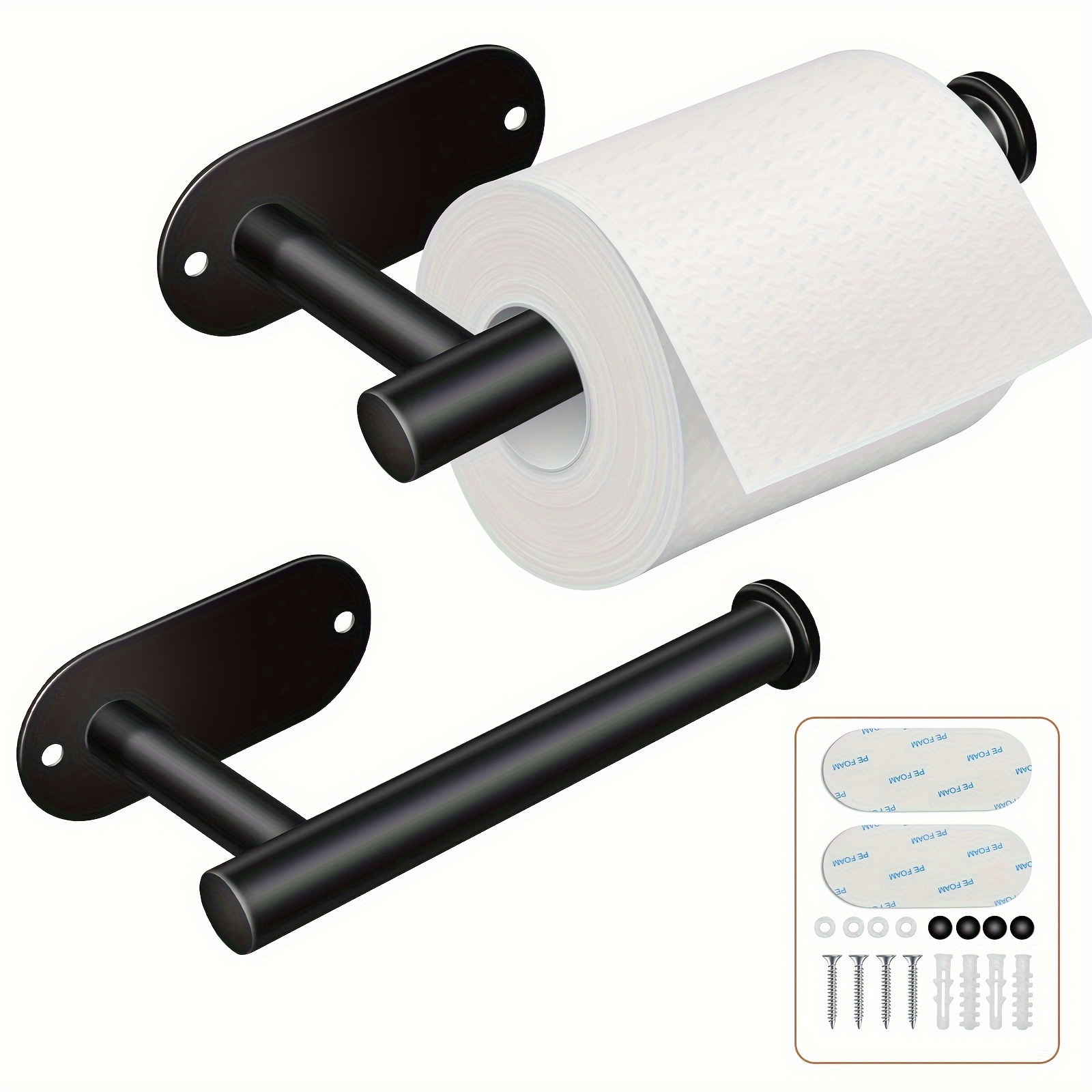 soporte de papel higiénico negro de acero inoxidable 304 3M mejor soporte  de papel higiénico soporte - Compre soporte de papel higiénico de cromo,  soporte de papel higiénico de nube, soporte de