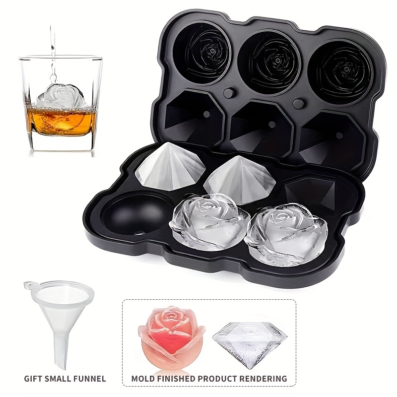 Clear Diamond Ice Mold, Craft Cocktail & Whiskey Ice