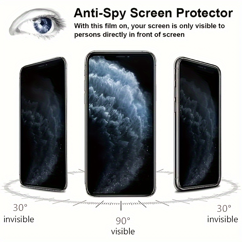 

4pcs Phone Anti-spy Tempered Film For 11/12/13/14/15 X/xs/11/11 Pro/xr/xs Max Phone Screen Protector/11 Pro Max/12/12 Pro/12 Pro Max/13/13 Pro Privacy Protective Glass Smartphone