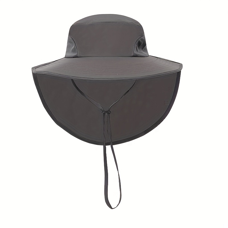 Upf 50+ Sun Protection Fishing Hat Wide Brim Neck Flap Men - Temu